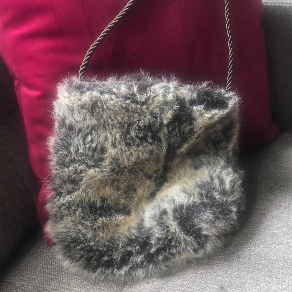 Faux fur purse, fully lined
